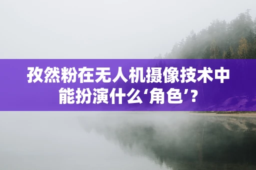 孜然粉在无人机摄像技术中能扮演什么‘角色’？