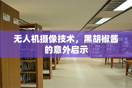 无人机摄像技术，黑胡椒酱的意外启示