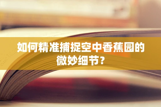 如何精准捕捉空中香蕉园的微妙细节？