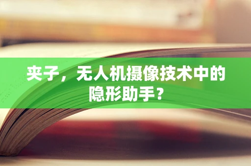 夹子，无人机摄像技术中的隐形助手？