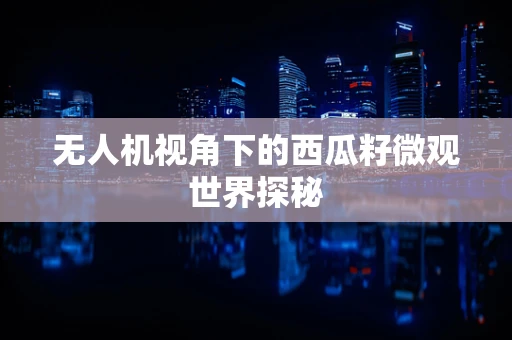 无人机视角下的西瓜籽微观世界探秘
