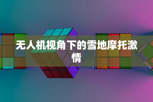 无人机视角下的雪地摩托激情