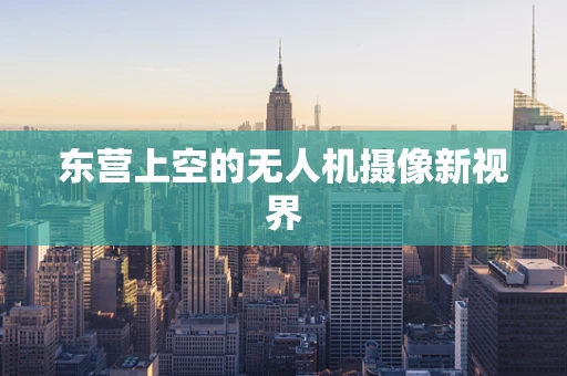东营上空的无人机摄像新视界