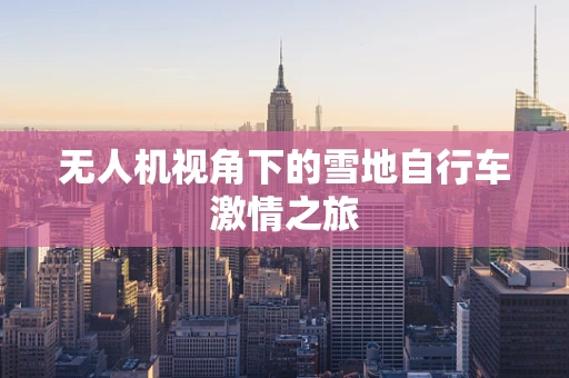 无人机视角下的雪地自行车激情之旅
