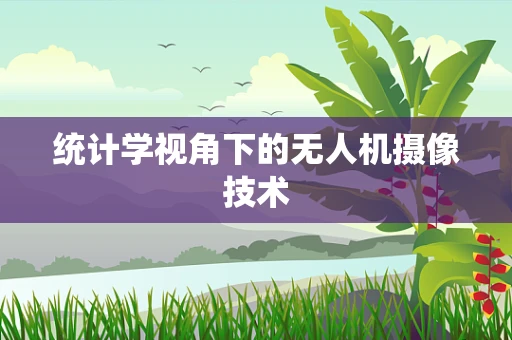 统计学视角下的无人机摄像技术