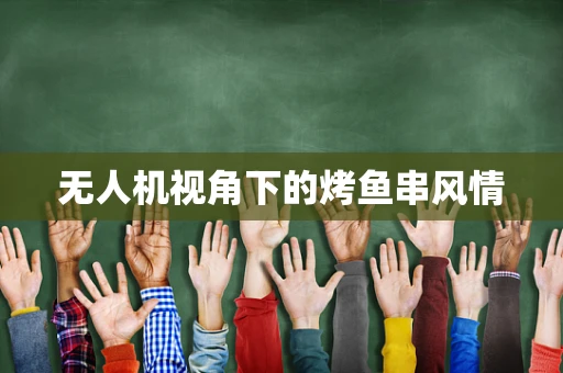 无人机视角下的烤鱼串风情