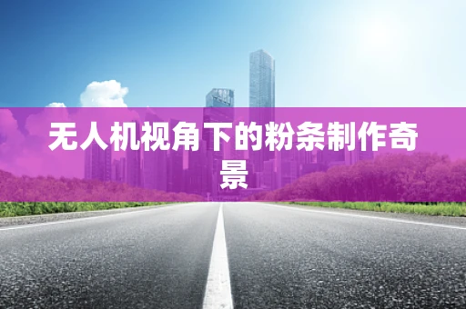 无人机视角下的粉条制作奇景
