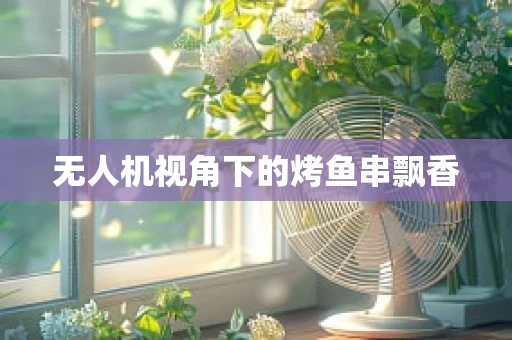 无人机视角下的烤鱼串飘香
