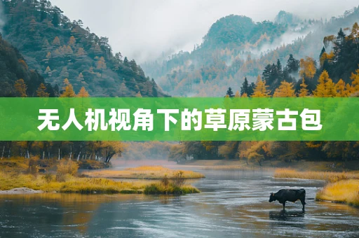 无人机视角下的草原蒙古包