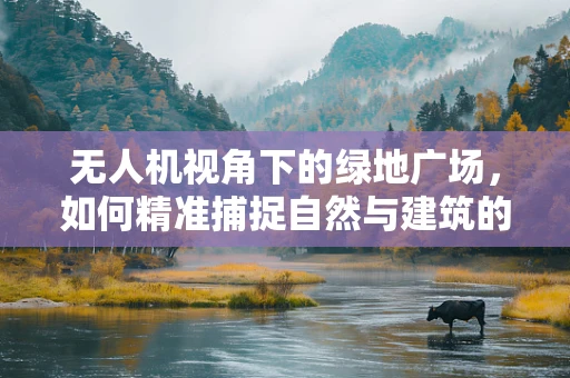 无人机视角下的绿地广场，如何精准捕捉自然与建筑的和谐共融？