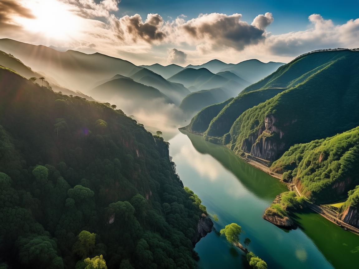 乐山之美,无人机摄像下的独特视角 乐山之美,无人机摄像下的独特视角