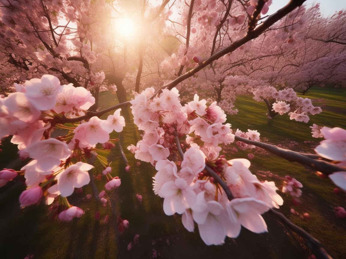 海棠绽放,无人机视角下的绮丽画卷 海棠绽放,无人机视角下的绮丽画卷