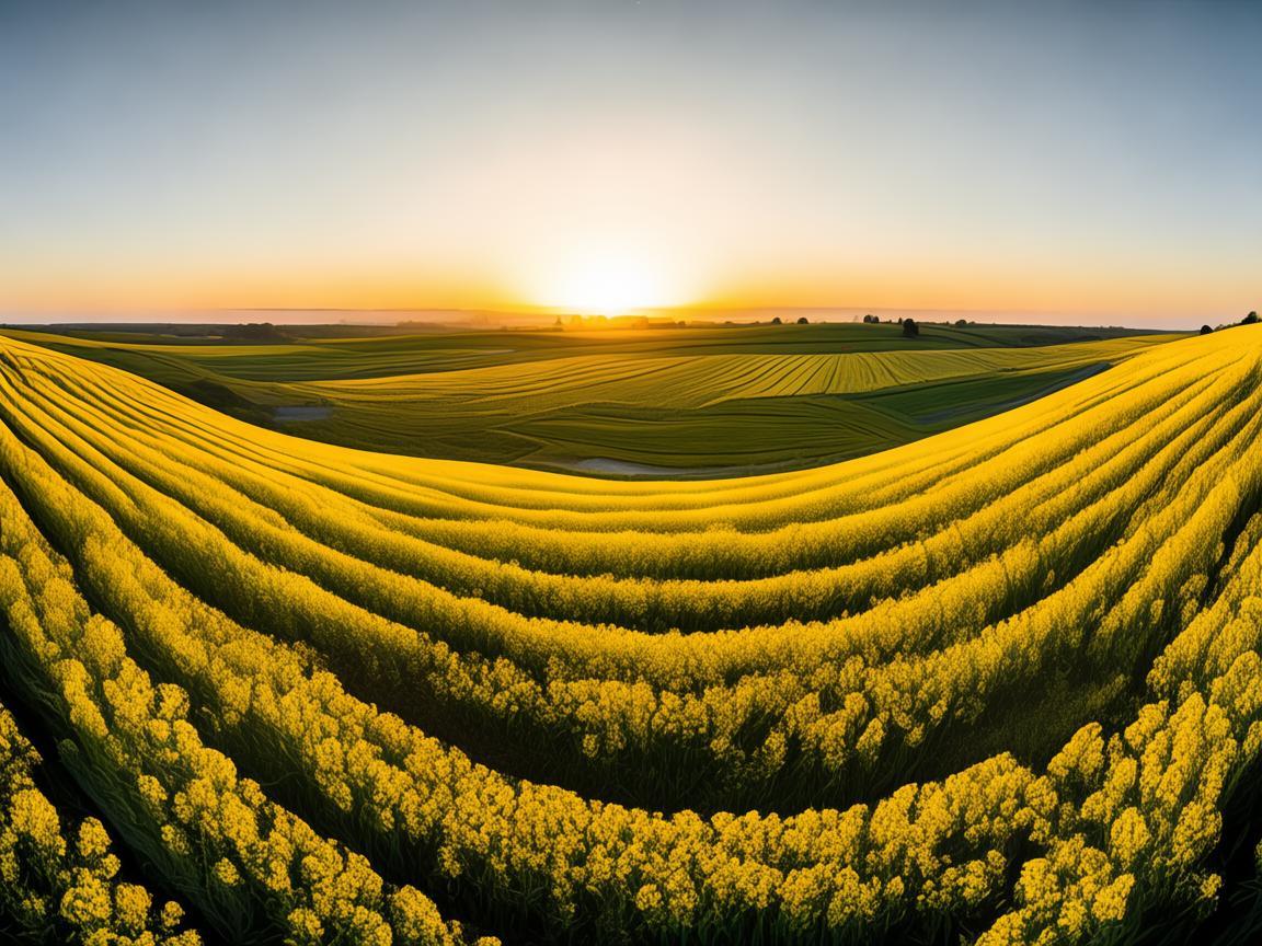 无人机摄像下的菜籽油别样风采