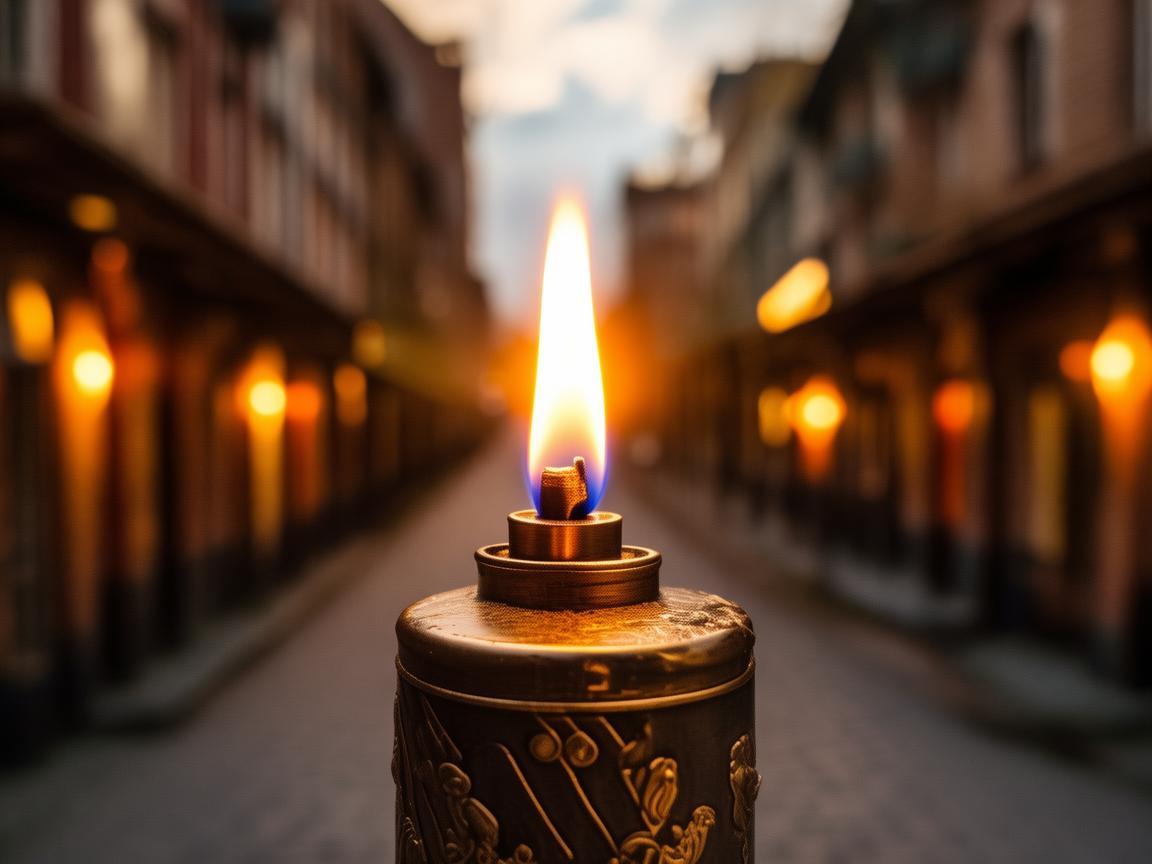 无人机摄像下的打火机别样视角