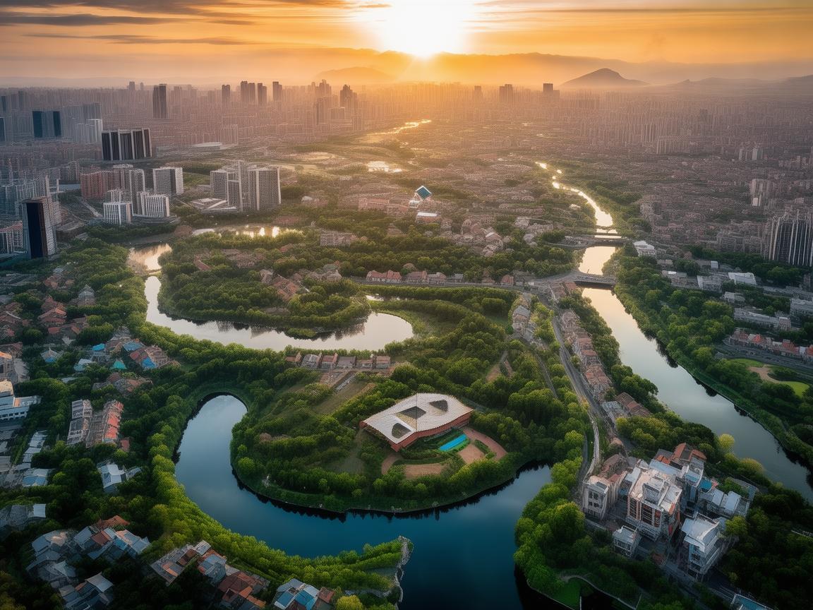 晋中上空的无人机摄像视界