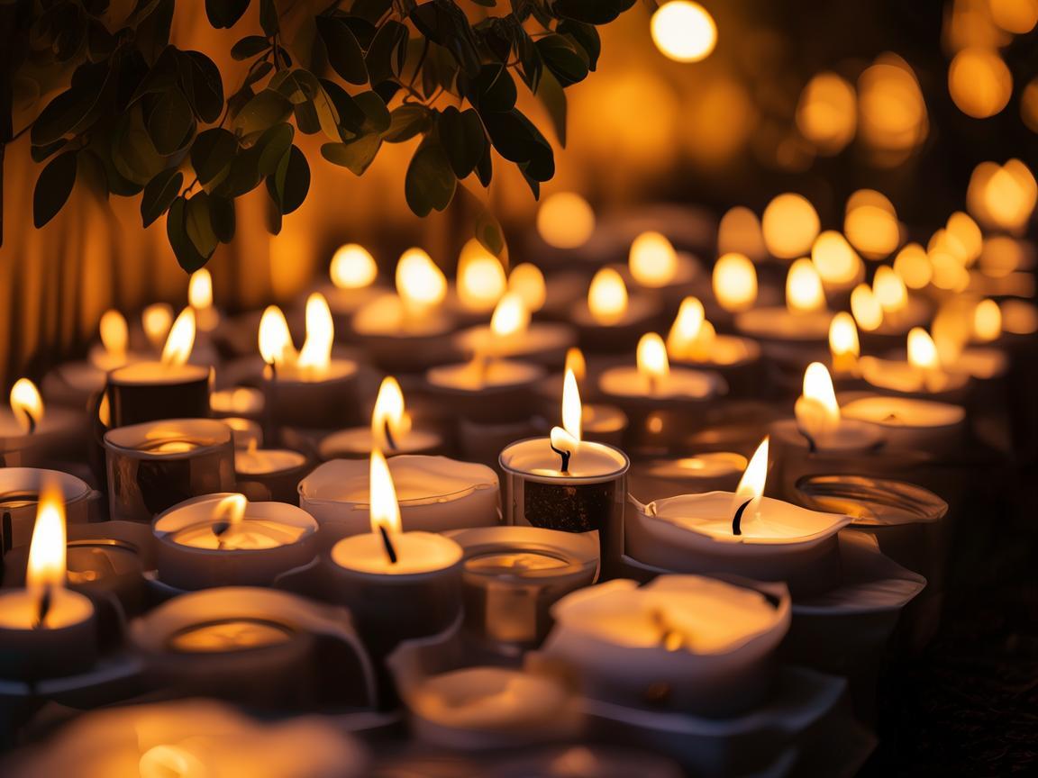 无人机视角下的烛光之美