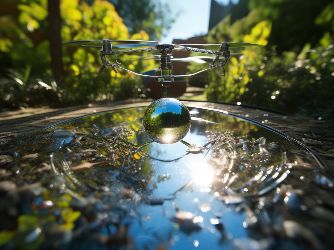 无人机摄像，借镜子之妙捕捉独特视角