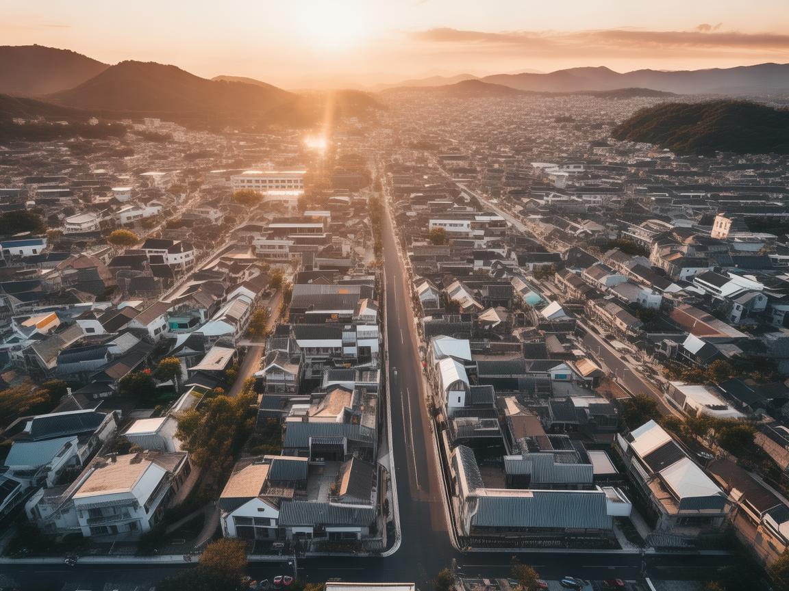 长乐上空的无人机摄像视界