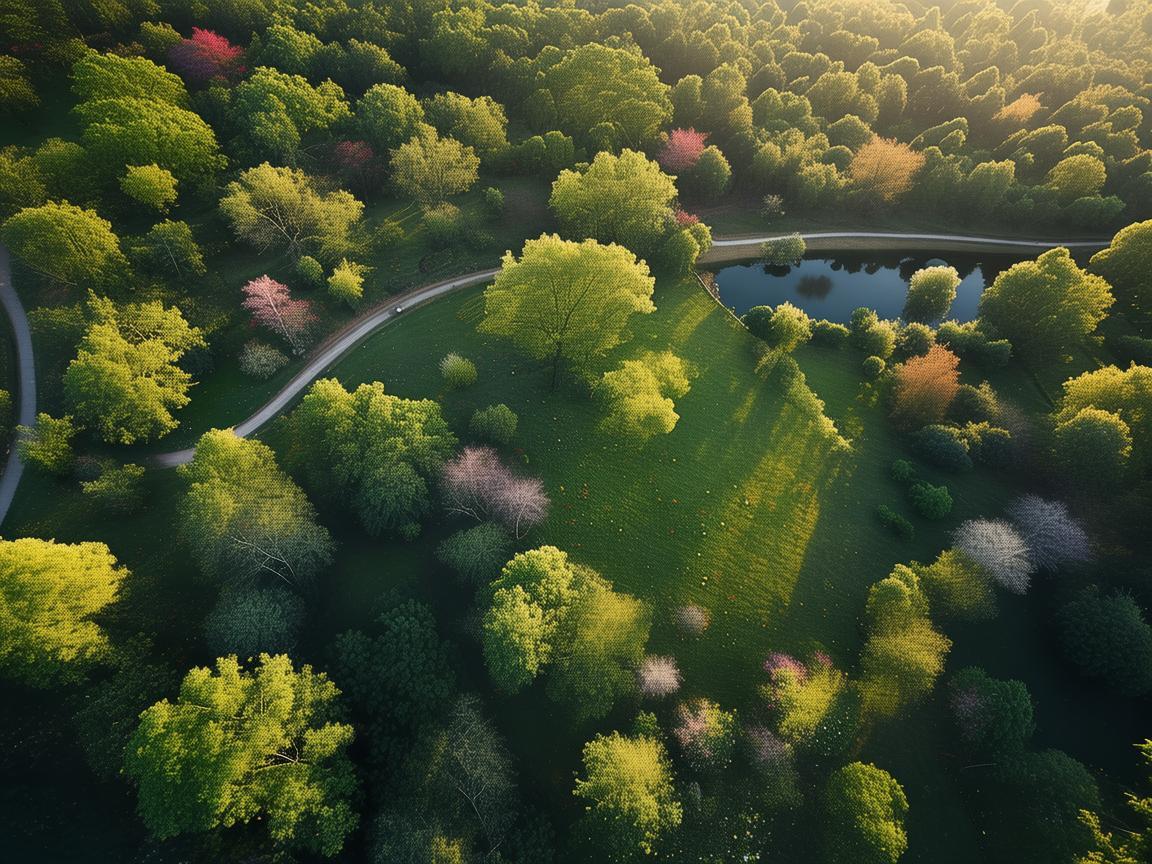 公园视角,无人机摄像下的别样之美 公园视角,无人机摄像下的别样之美