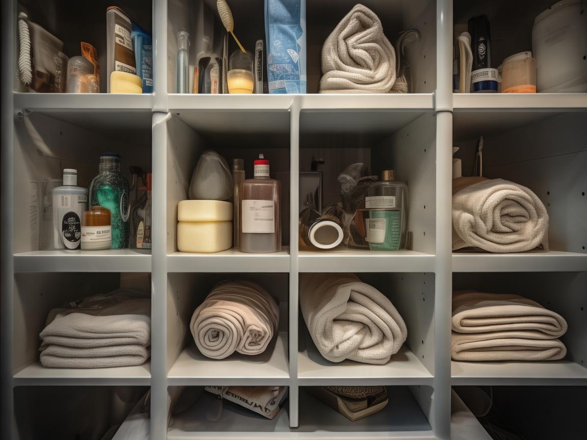 无人机摄像下的卫生间置物架探秘