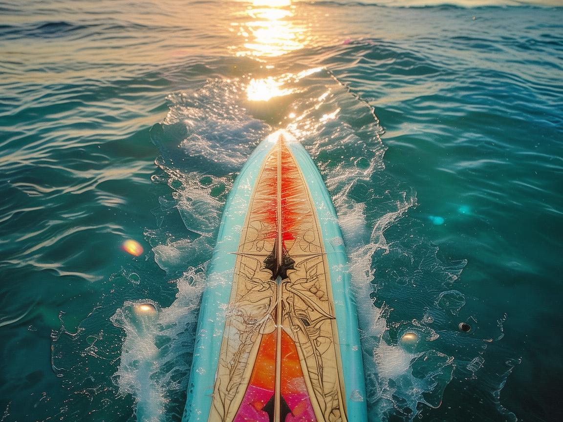 无人机视角下的冲浪板魅力