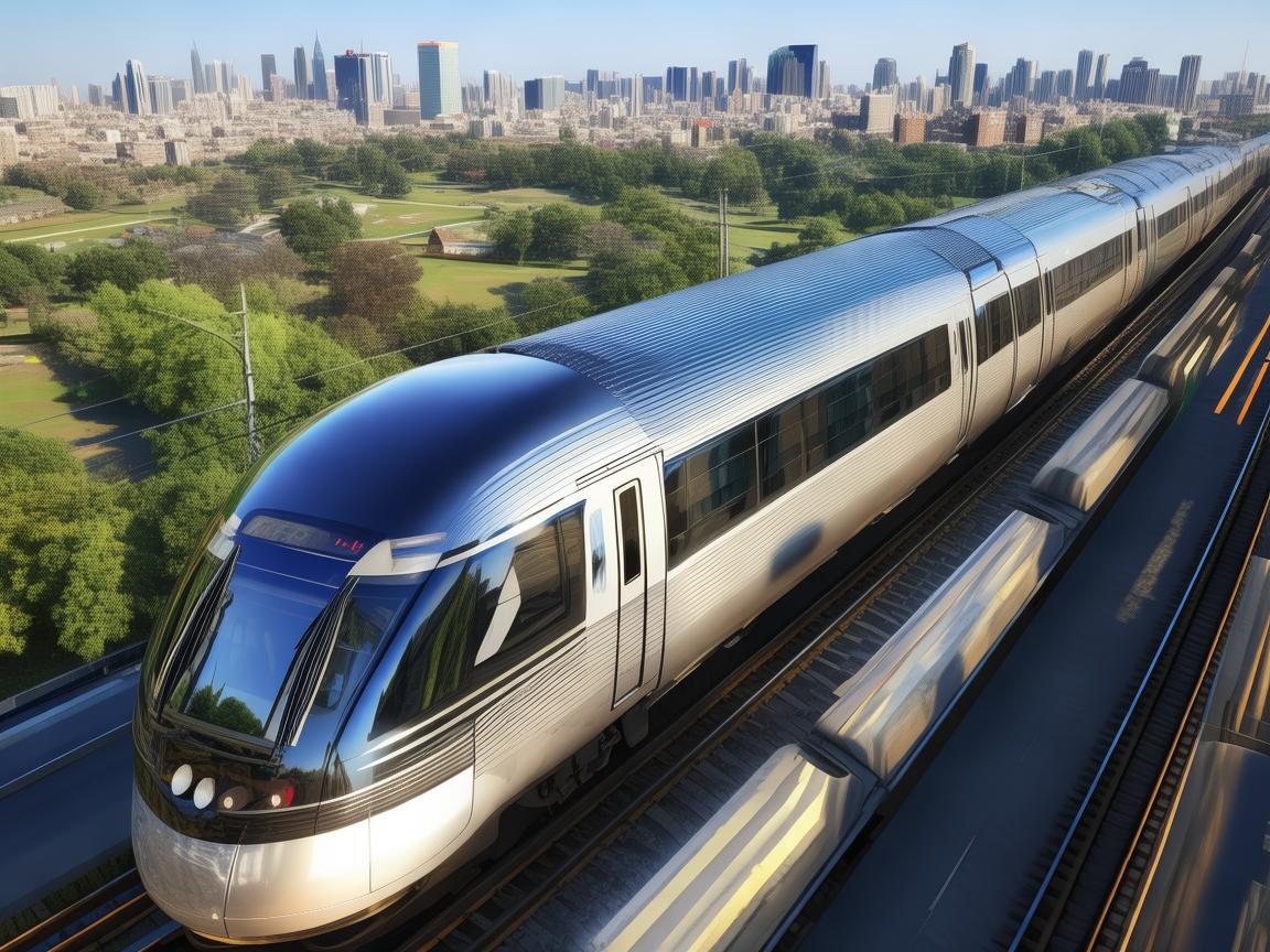 无人机摄像下的市域列车风采