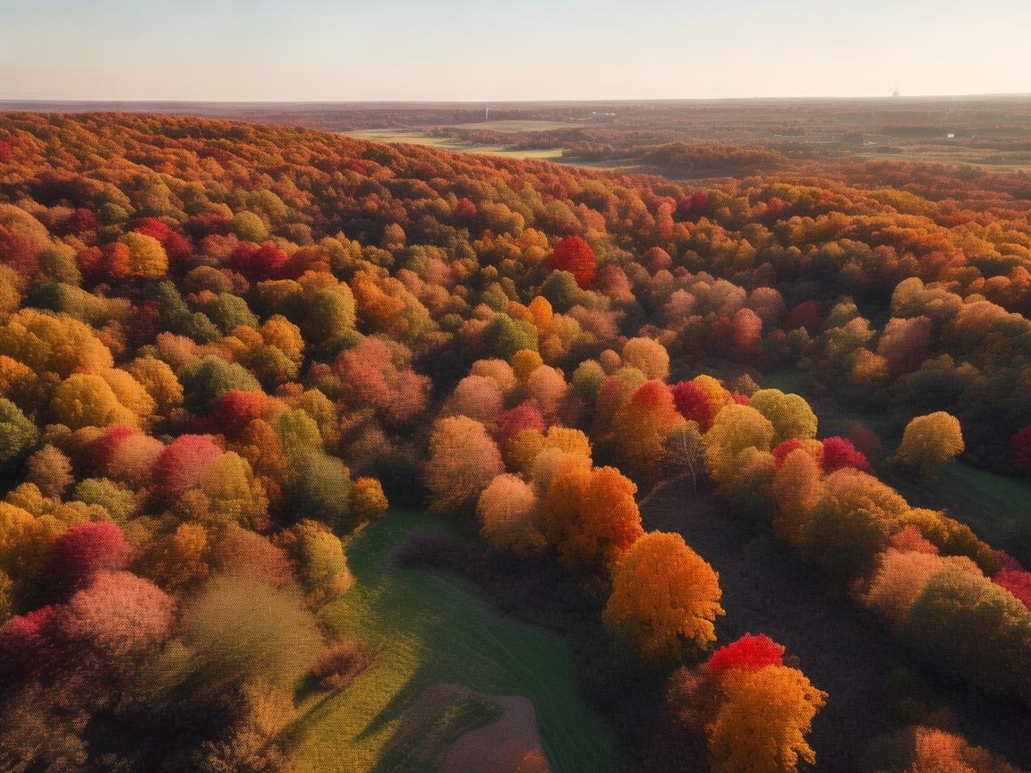 秋分时节，无人机摄像的独特视角