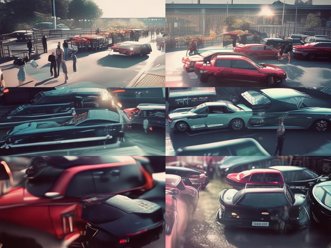 无人机摄像下的汽车站百态