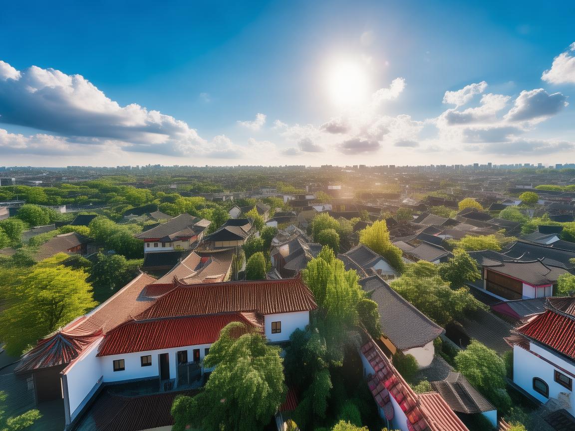 慈溪上空的无人机摄像视界