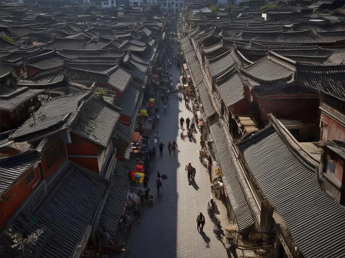 无人机视角下的胡同百态